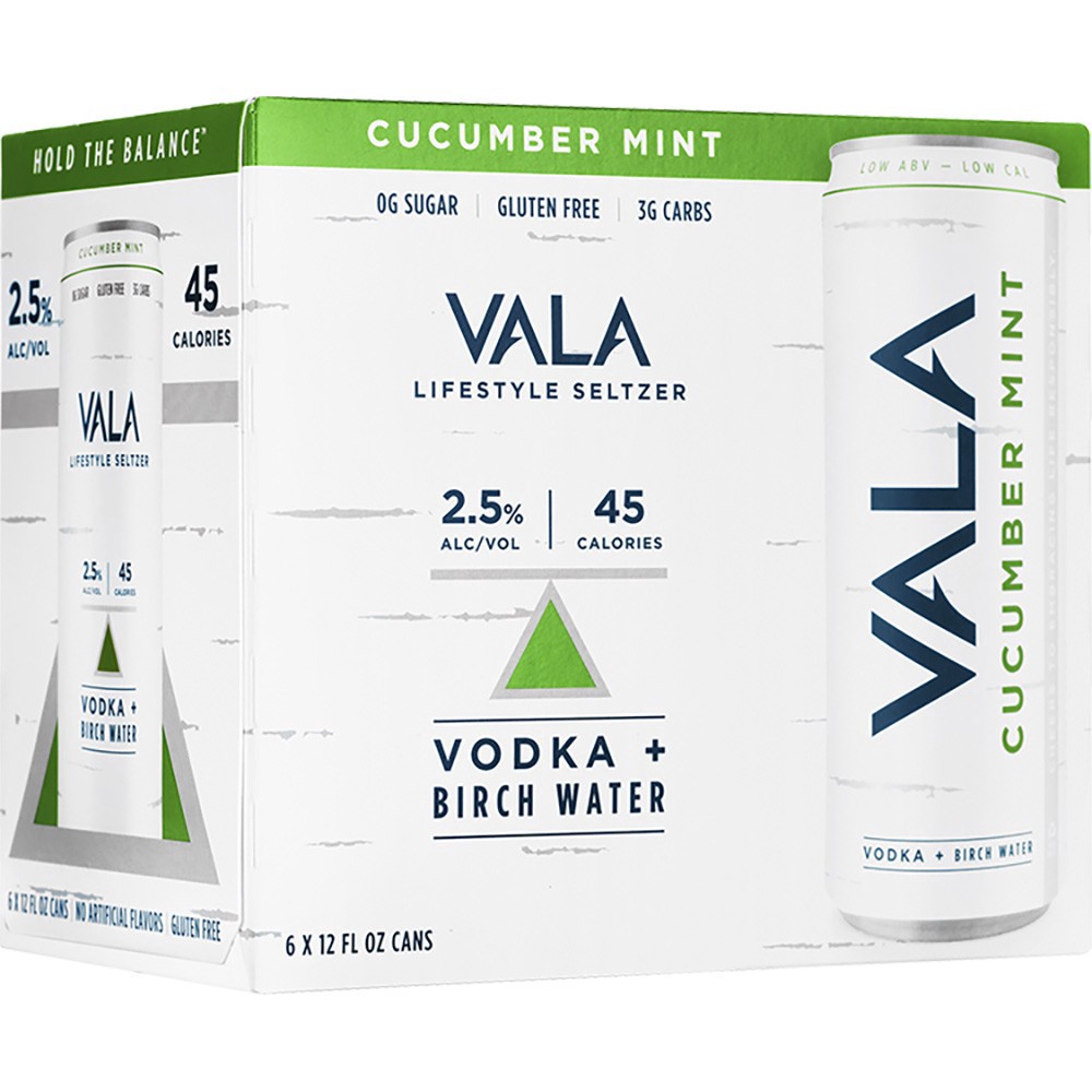slide 1 of 1, Vala Beverage Vala Cucumber Mint, 4 ct; 12 oz