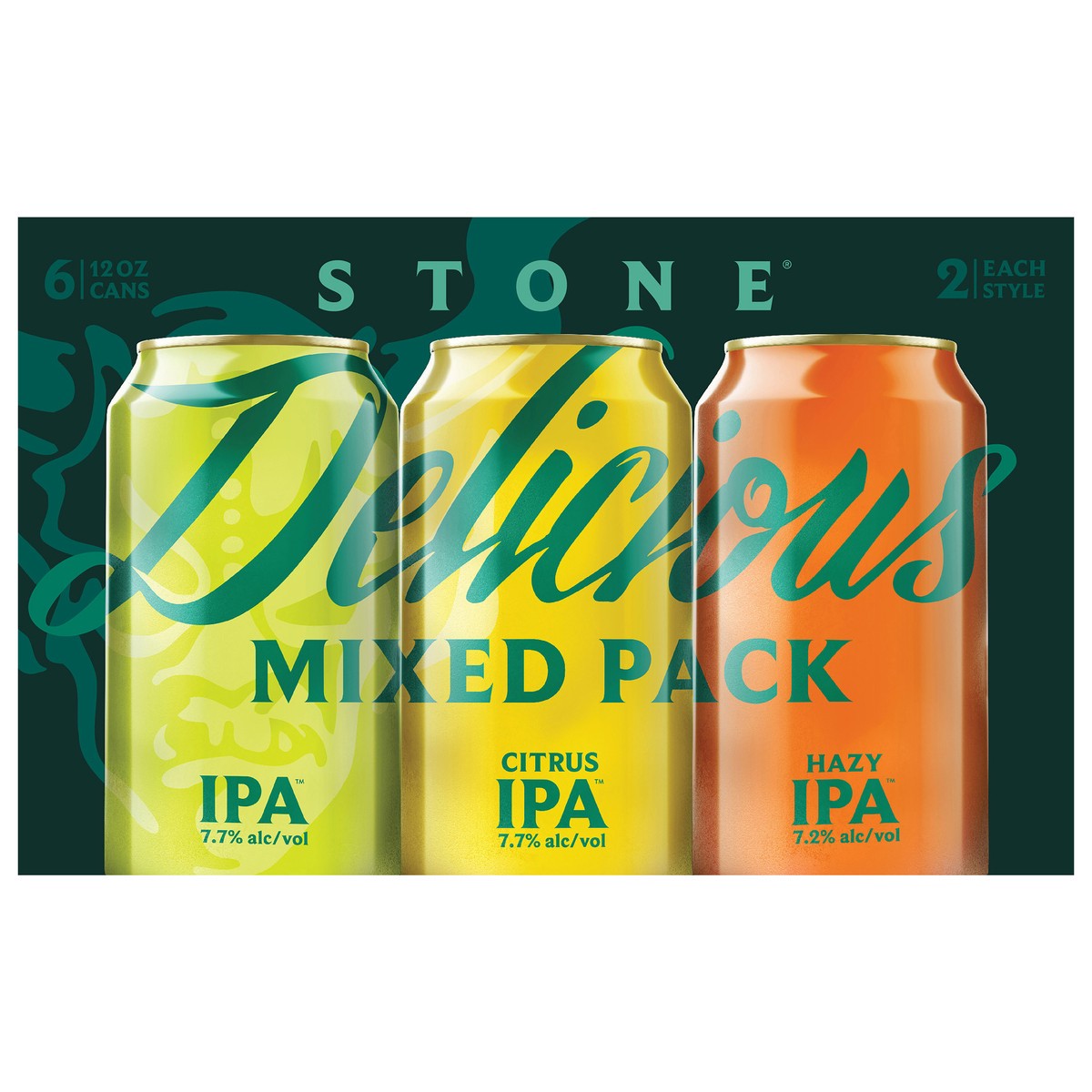 slide 1 of 4, Stone Delicious Mixed Pack Beer 12oz 6pk Cans, 72 oz