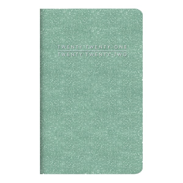 slide 1 of 3, Orange Circle Studio Leatheresque Mini 24-Month Monthly Planner, 6'' X 3-5/8'', Mint Shimmer, January 2021 To December 2022, 1 ct