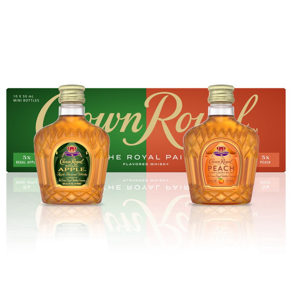 slide 2 of 3, Crown Royal Peach & Apple Variety Pack, 50 ml