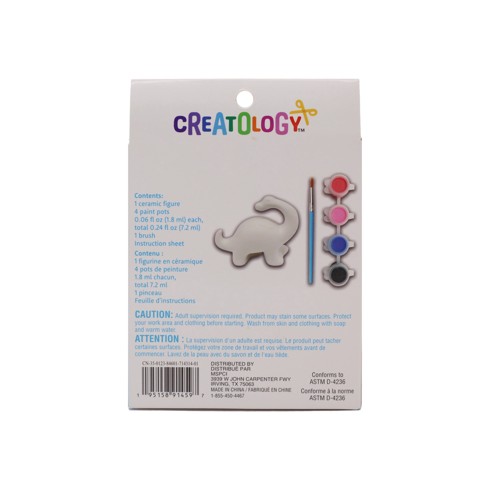 slide 3 of 3, Color Your Own 3d Ceramic Dinosaur Kit By Creatology, 4.02 in x 2.05 in x 5.82 in