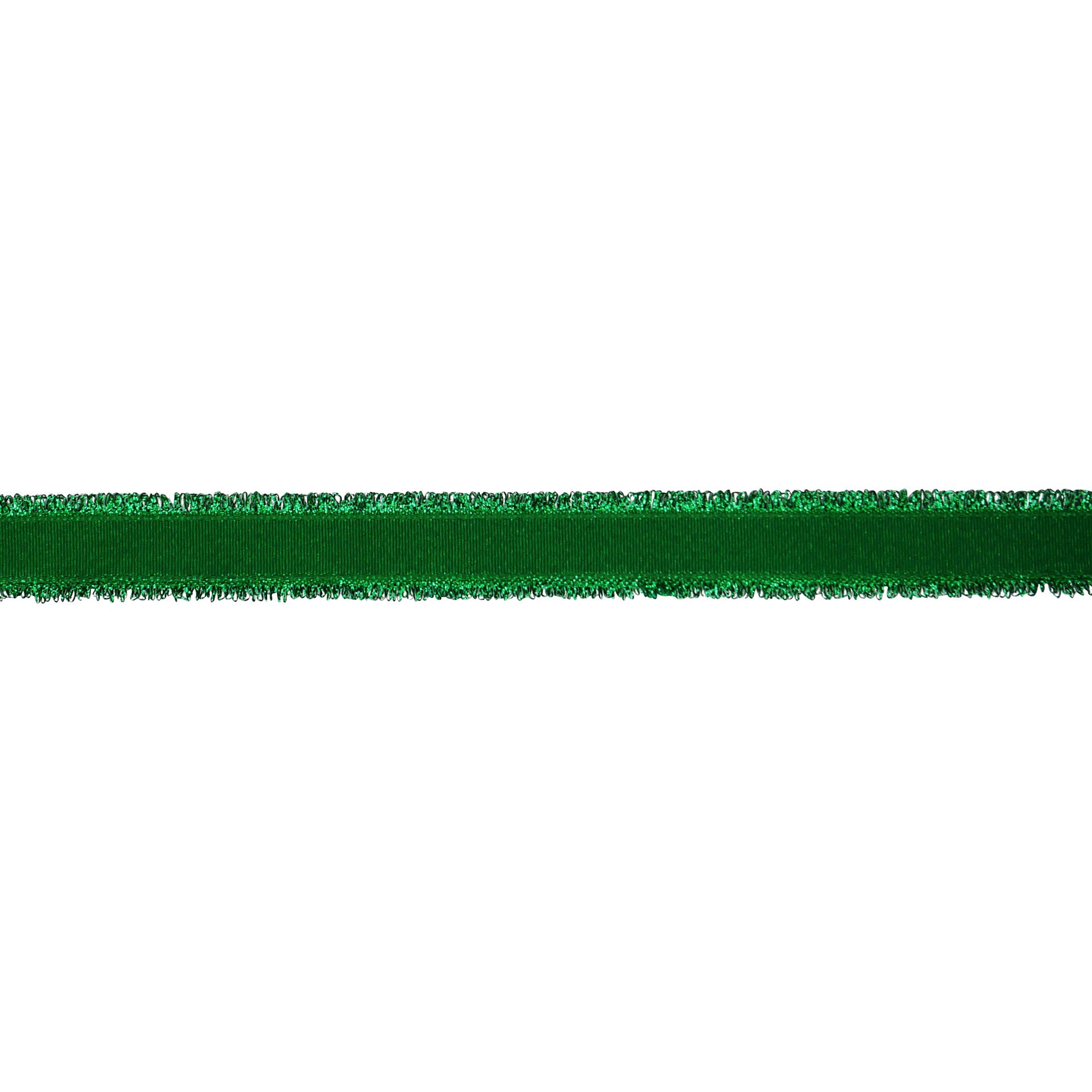 slide 2 of 3, 7/8" X 30ft. Green Tinsel Edged Wired Ribbon By Celebrate It, 7/8 in x 30 ft