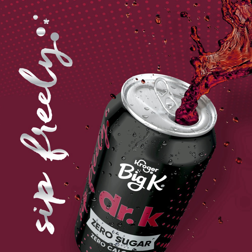 slide 2 of 4, Big K Dr. K Zero Sugar Cola Soda Cans - 12 ct; 12 fl oz, 12 ct; 12 fl oz