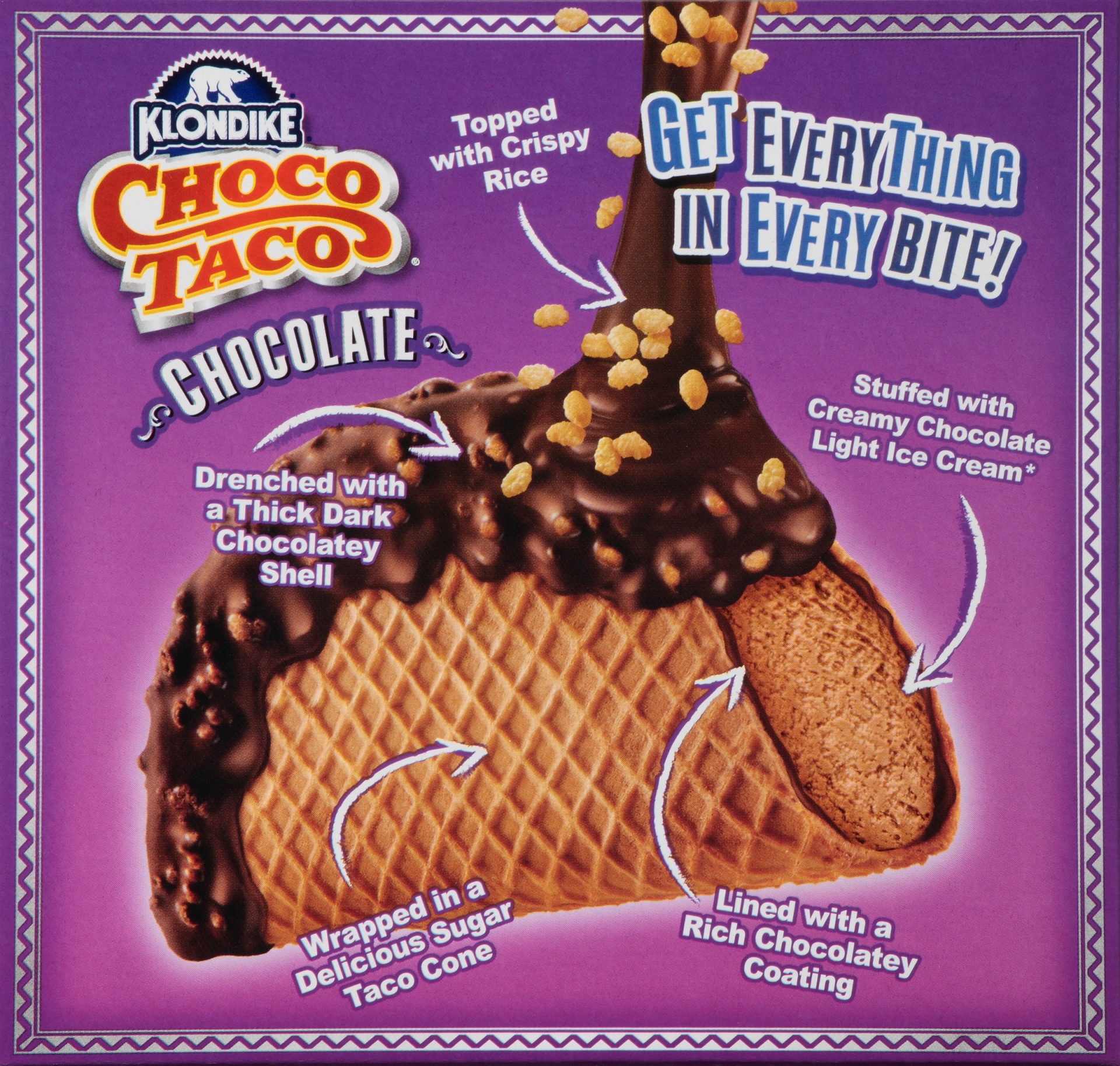 slide 6 of 6, Klondike Chocolate Choco Taco Ice Cream, 4 ct; 14 fl oz