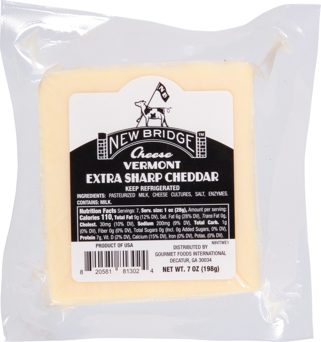 slide 6 of 9, New Bridge Cheese, 7 oz