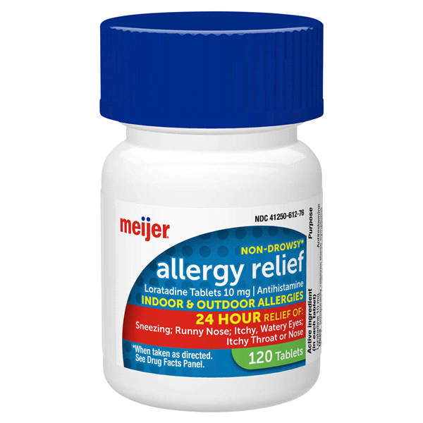 slide 8 of 29, Meijer Allergy Relief Loratadine Tablets, Antihistamine, 10 mg, 120 ct