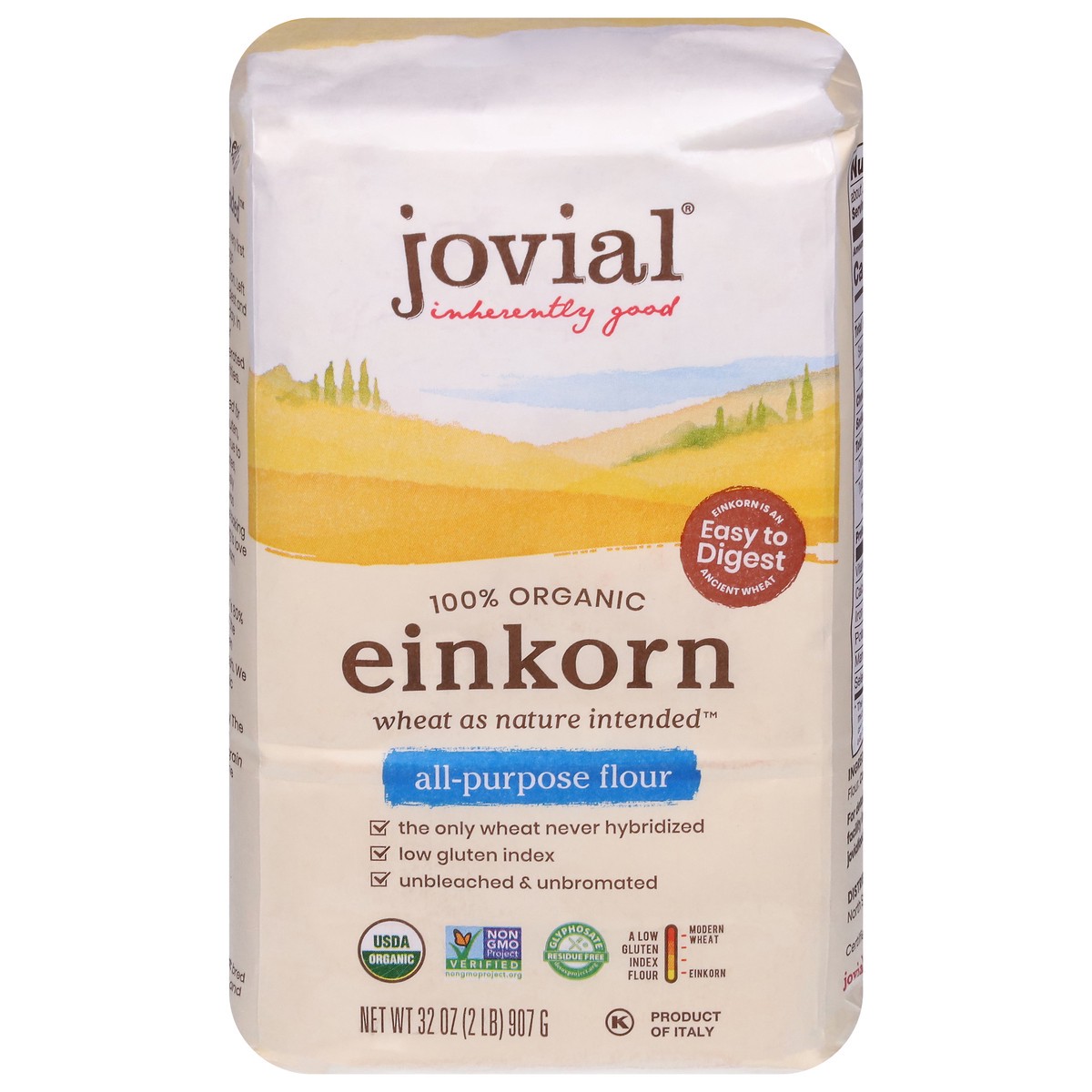 slide 1 of 1, Jovial 100% Organic Einkorn All-Purpose Flour 32 oz, 32 oz