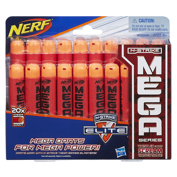 slide 1 of 2, Nerf N-Strike Elite Mega Dart, 20 ct