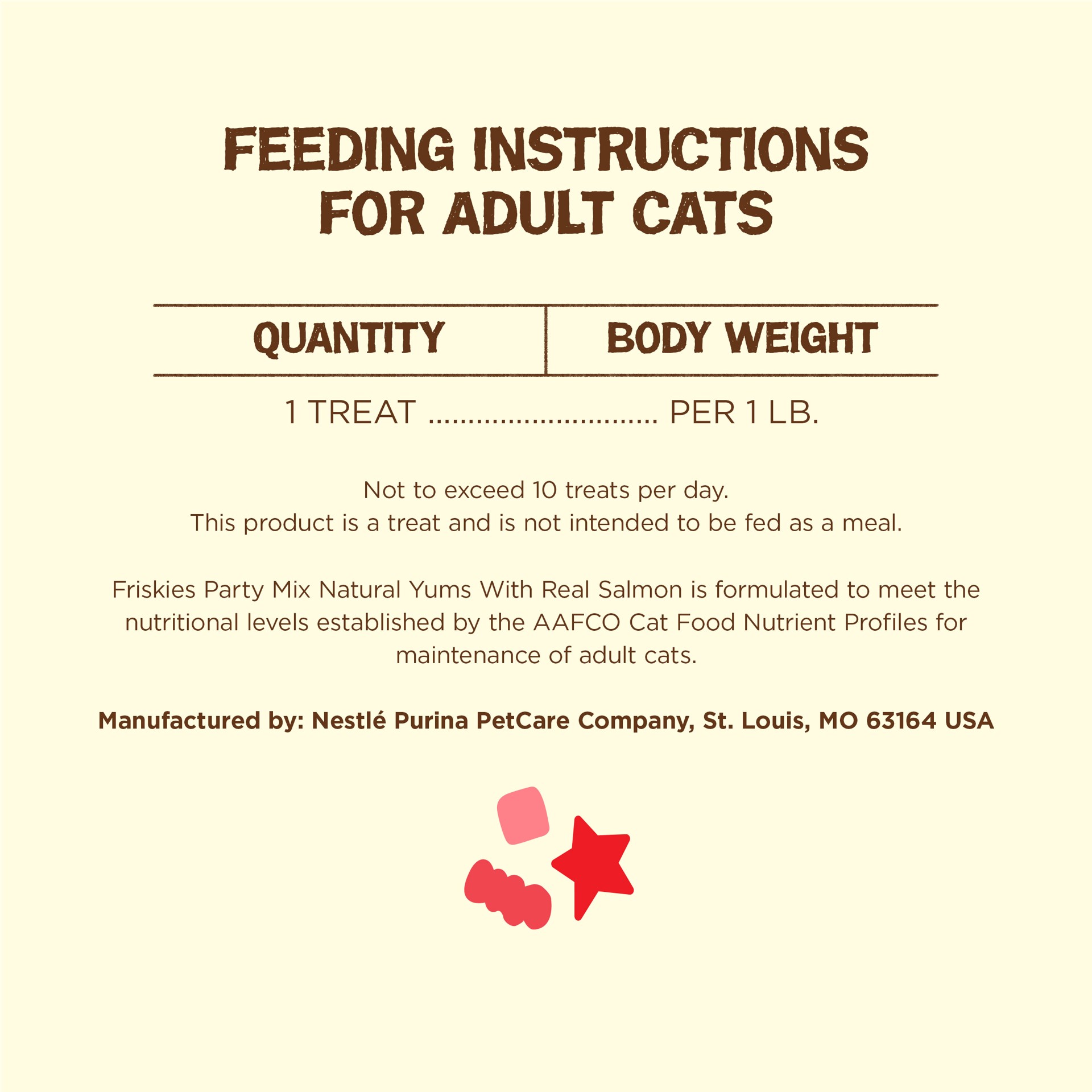 slide 5 of 7, Friskies Purina Friskies Natural Cat Treats, Party Mix Natural Yums With Real Salmon and Vitamins, Minerals & Nutrients - 2.1 oz. Pouch, 2.1 oz