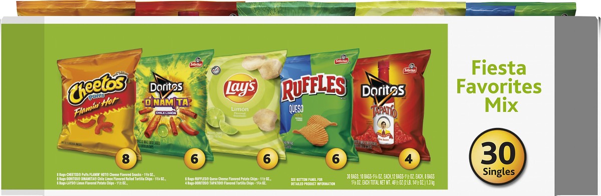 slide 4 of 11, Frito-Lay Fiesta Favorites Mix 30 ea, 30 ct