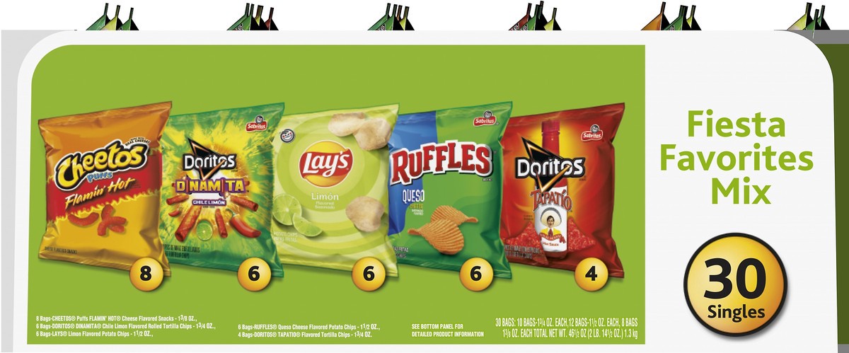 slide 8 of 11, Frito-Lay Fiesta Favorites Mix 30 ea, 30 ct