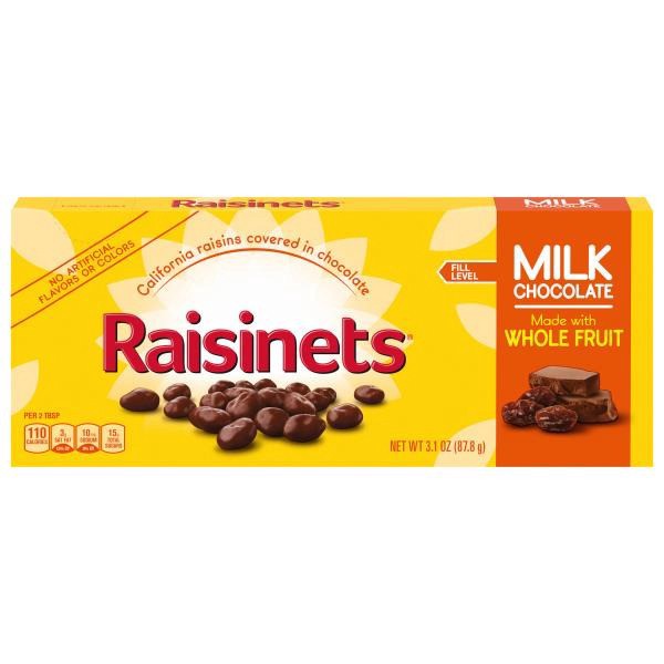slide 1 of 1, Raisinets Milk Chocolate Raisins 3.5 oz, 3.5 oz