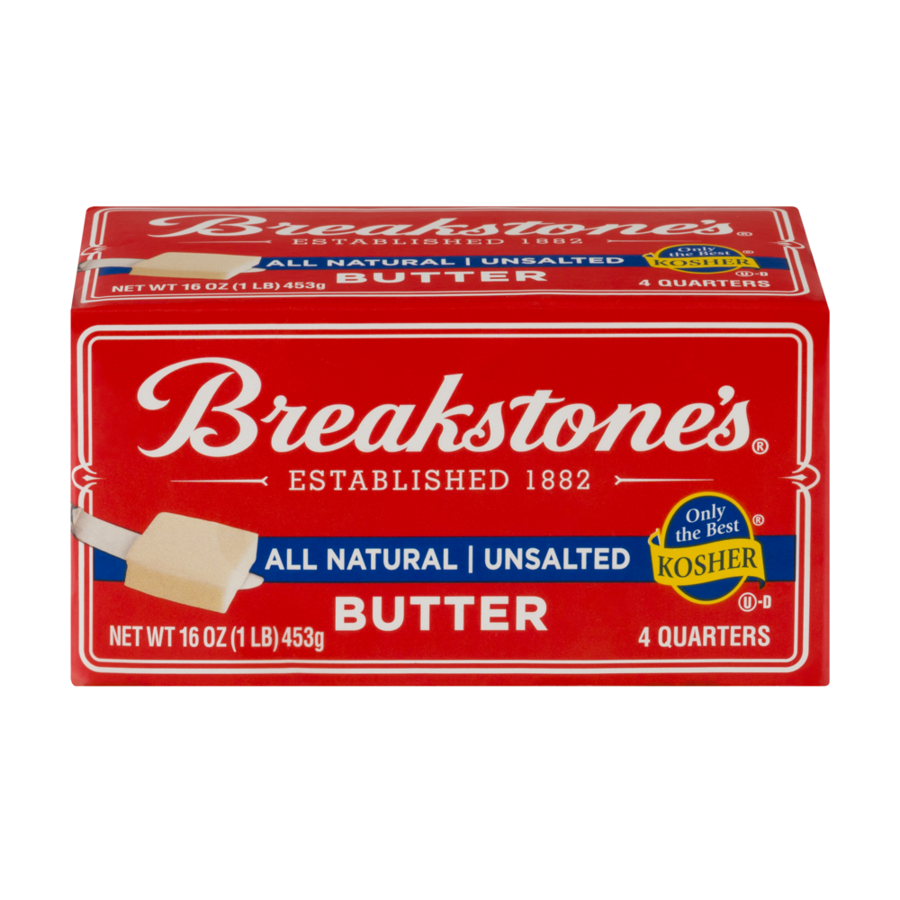 slide 1 of 1, Breakstone's All Natural Unsalted Butter, 16 oz