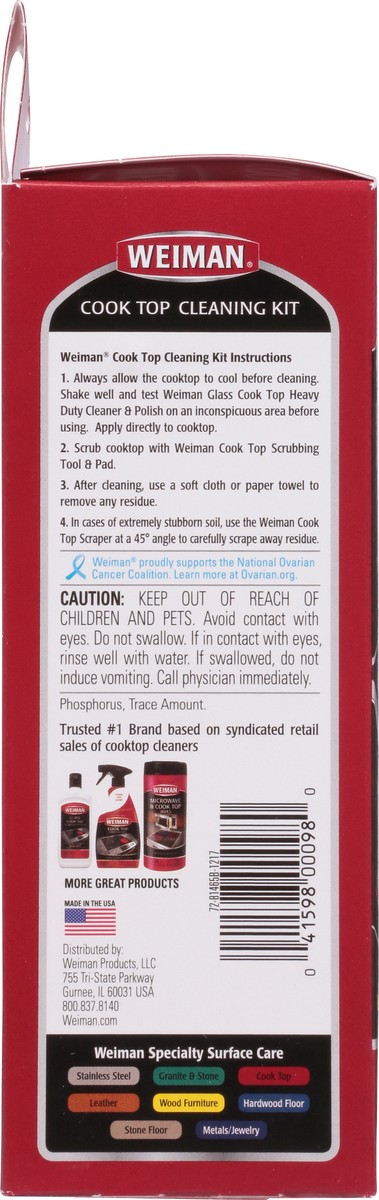 slide 9 of 9, Weiman Cook Top Cleaning Kit 1 ea, 1 ct