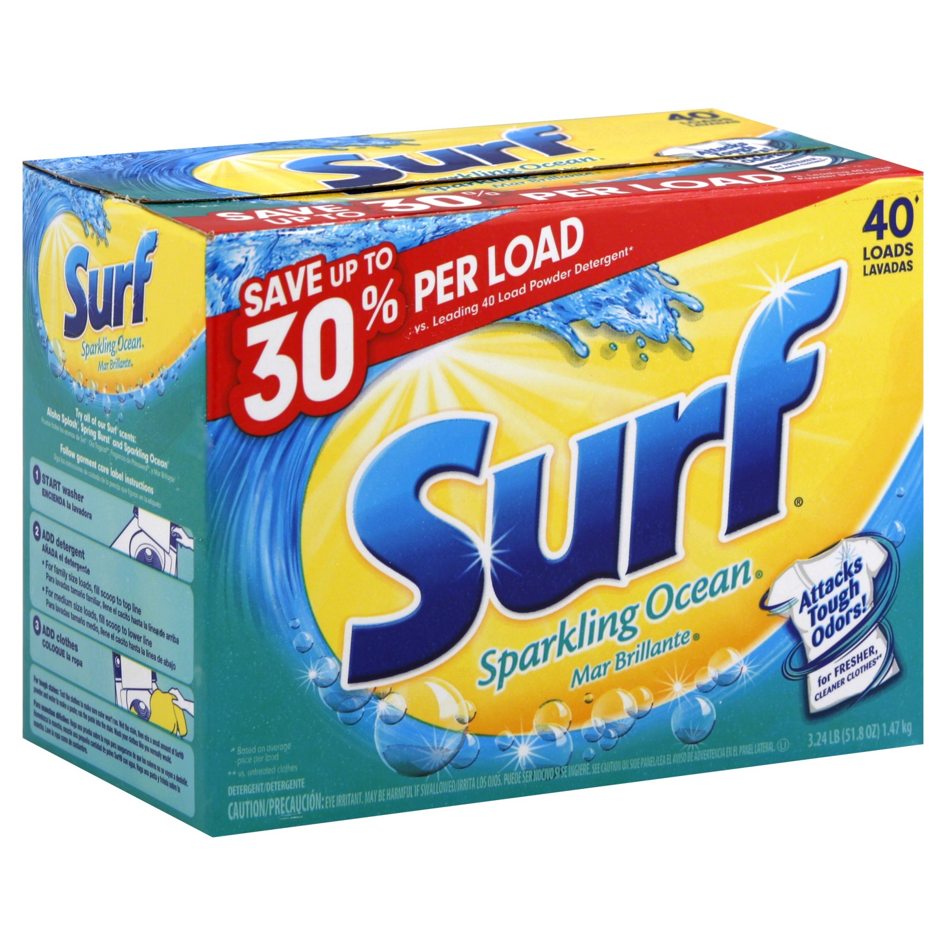 slide 1 of 1, Surf Sparkling Ocean Laundry Detergent, 52 oz