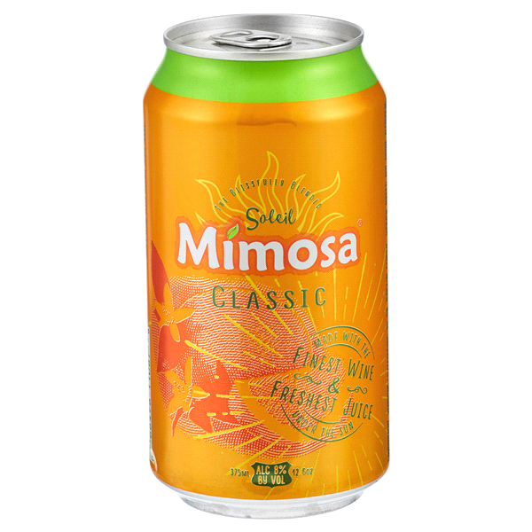 slide 1 of 1, Soleil Mimosa Classic Can, 375 ml