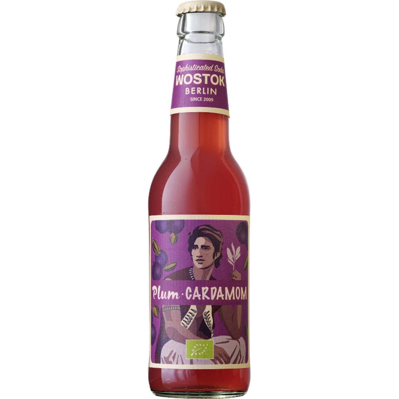 slide 1 of 1, Wostok Organic Plum-Cardamom Craft Soda, 11.2 oz
