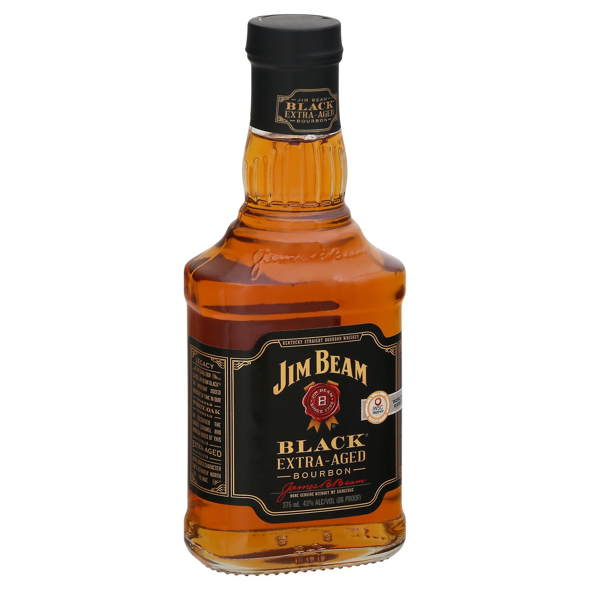 slide 9 of 9, Jim Beam Black Extra-Aged Kentucky Straight Bourbon Whiskey 375 ml, 375 ml