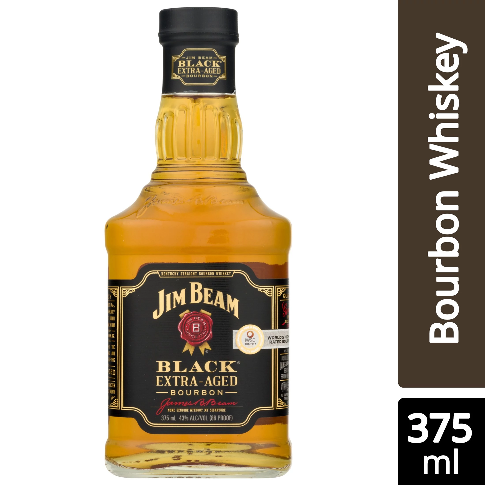 slide 1 of 9, Jim Beam Black Extra-Aged Kentucky Straight Bourbon Whiskey 375 ml, 375 ml