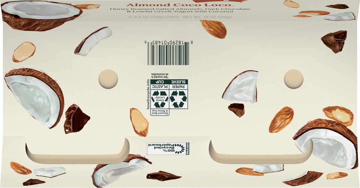 slide 9 of 9, Chobani Yogurt, Almond Coco Loco, Greek, Value 4 Pack, 4 ct
