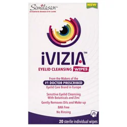 Similasan iVIZIA Eyelid Cleansing Wipes - 20 Sterile Single-Use Wipes