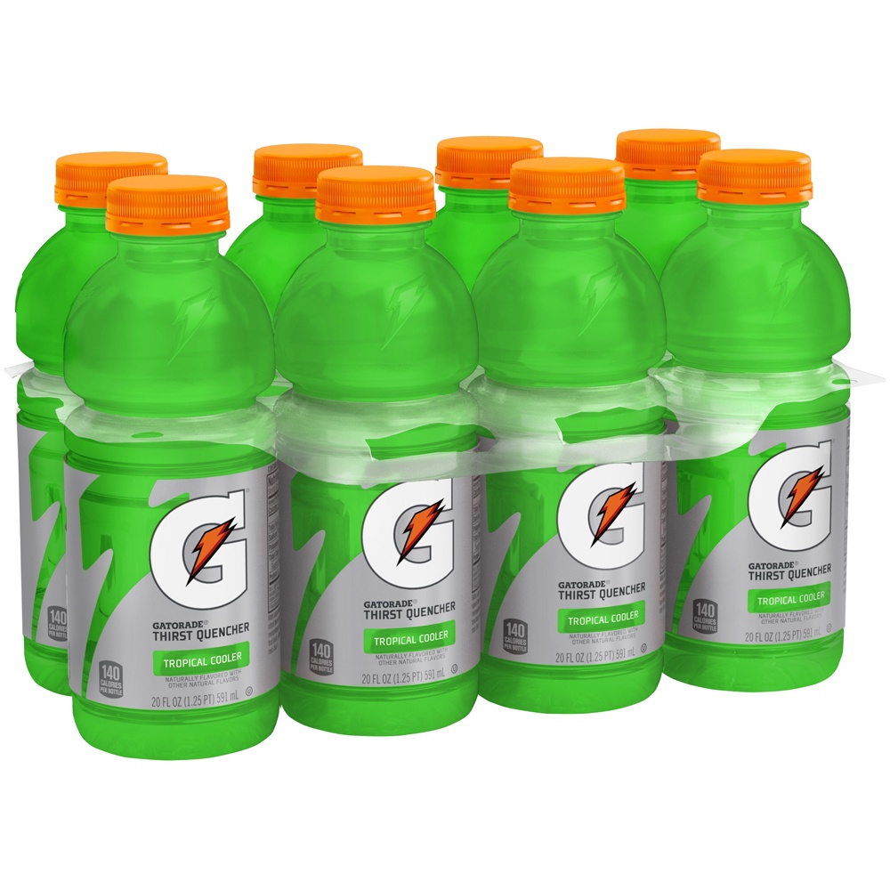 slide 3 of 5, Gatorade Thirst Quencher Tropical Cooler Sports Drink, 8 ct; 20 oz