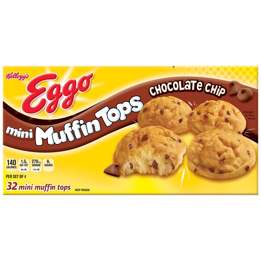 slide 1 of 6, Eggo Muffin Tops, Mini, Chocolate Chip, 32 ct