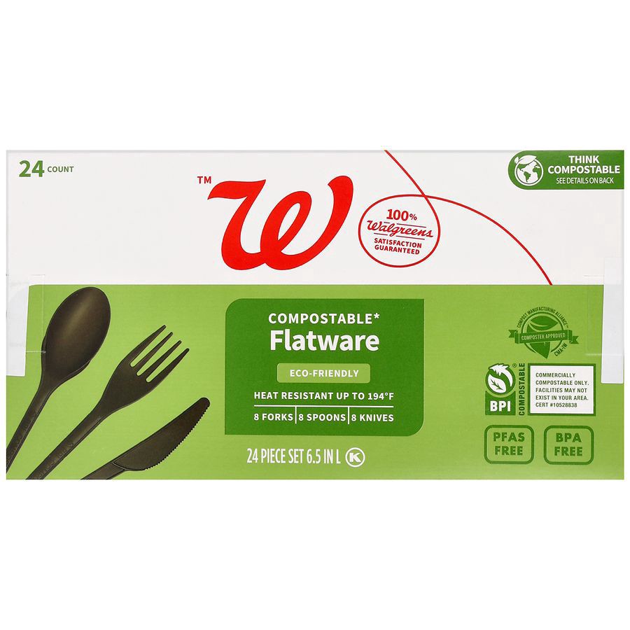 slide 4 of 5, Complete Home Compostable Flatware 6.5 in, 1 ct