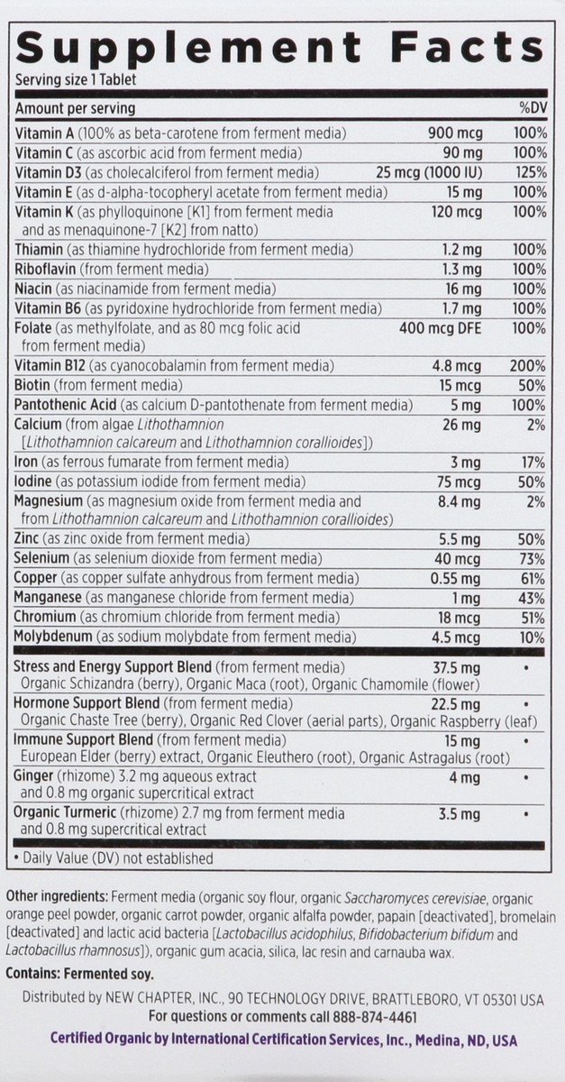 slide 5 of 9, New Chapter One Daily Every Woman's Multivitamin, 24 ct