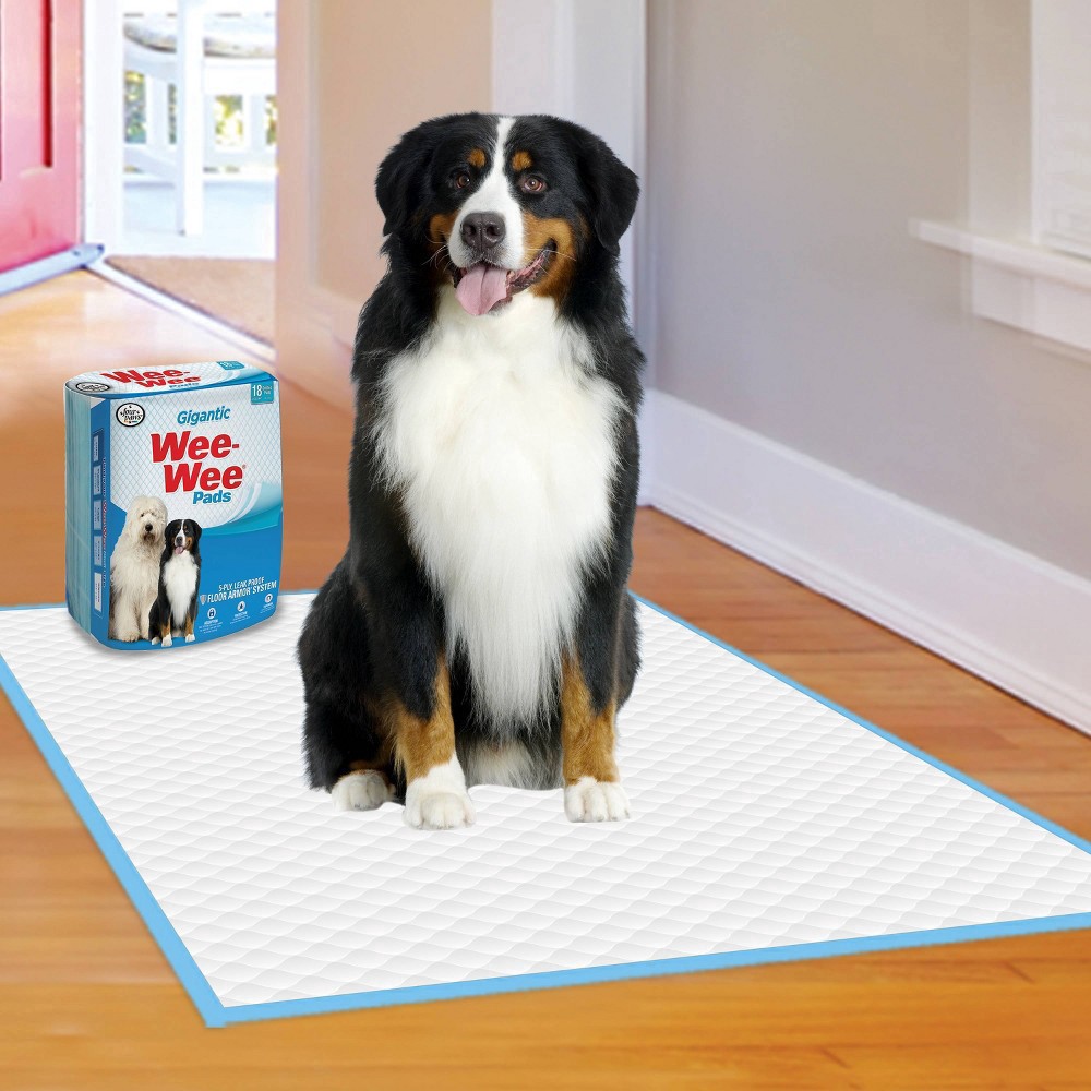 slide 4 of 4, Four Paws Wee-Wee Gigantic Dog Training Pads Gigantic, 18 ct