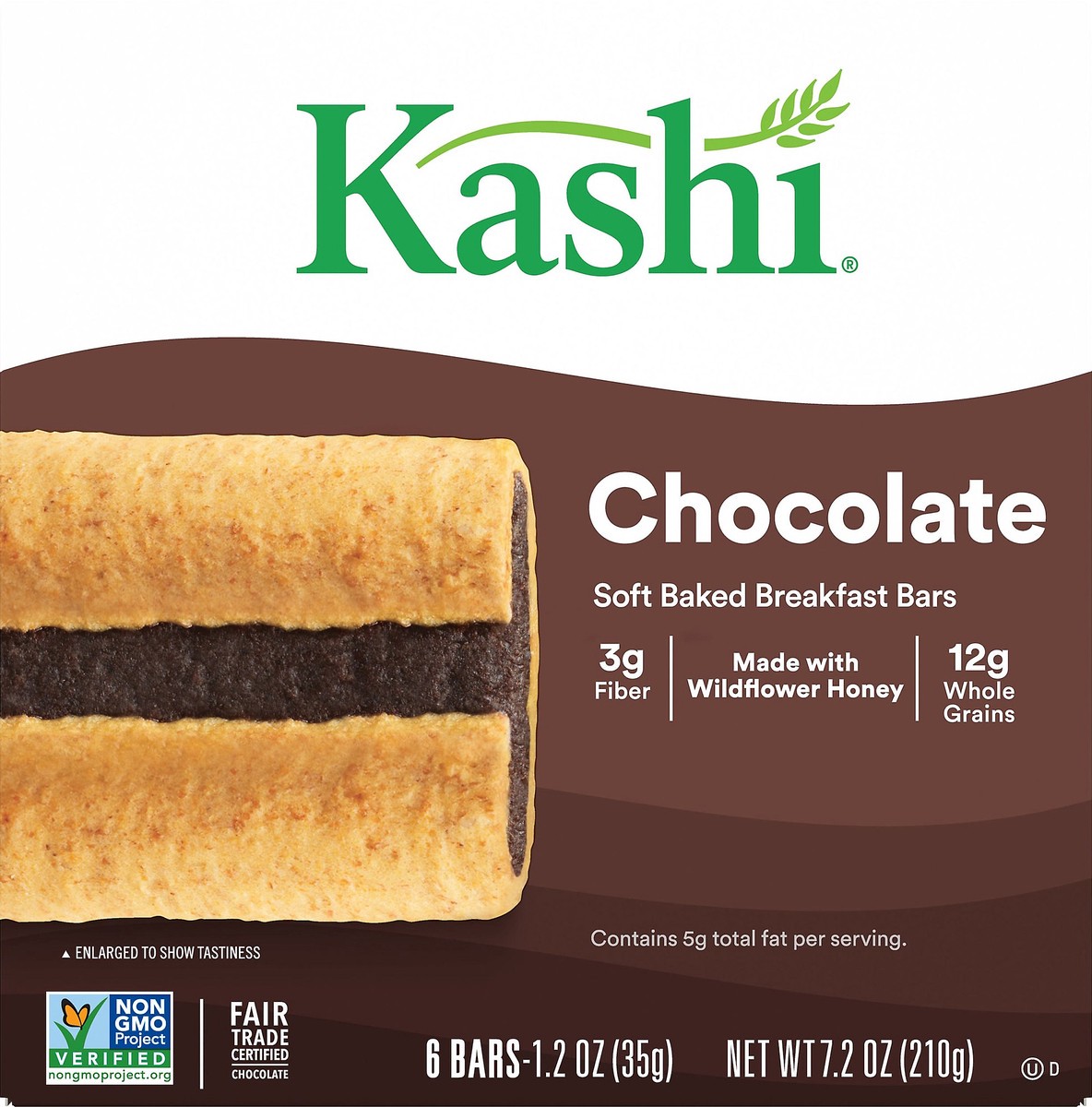 slide 2 of 11, Kashi Soft Baked Breakfast Bars, Chocolate, 7.2 oz, 6 Count, 7.2 oz