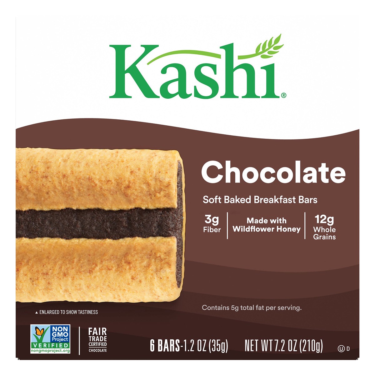 slide 1 of 11, Kashi Soft Baked Breakfast Bars, Chocolate, 7.2 oz, 6 Count, 7.2 oz