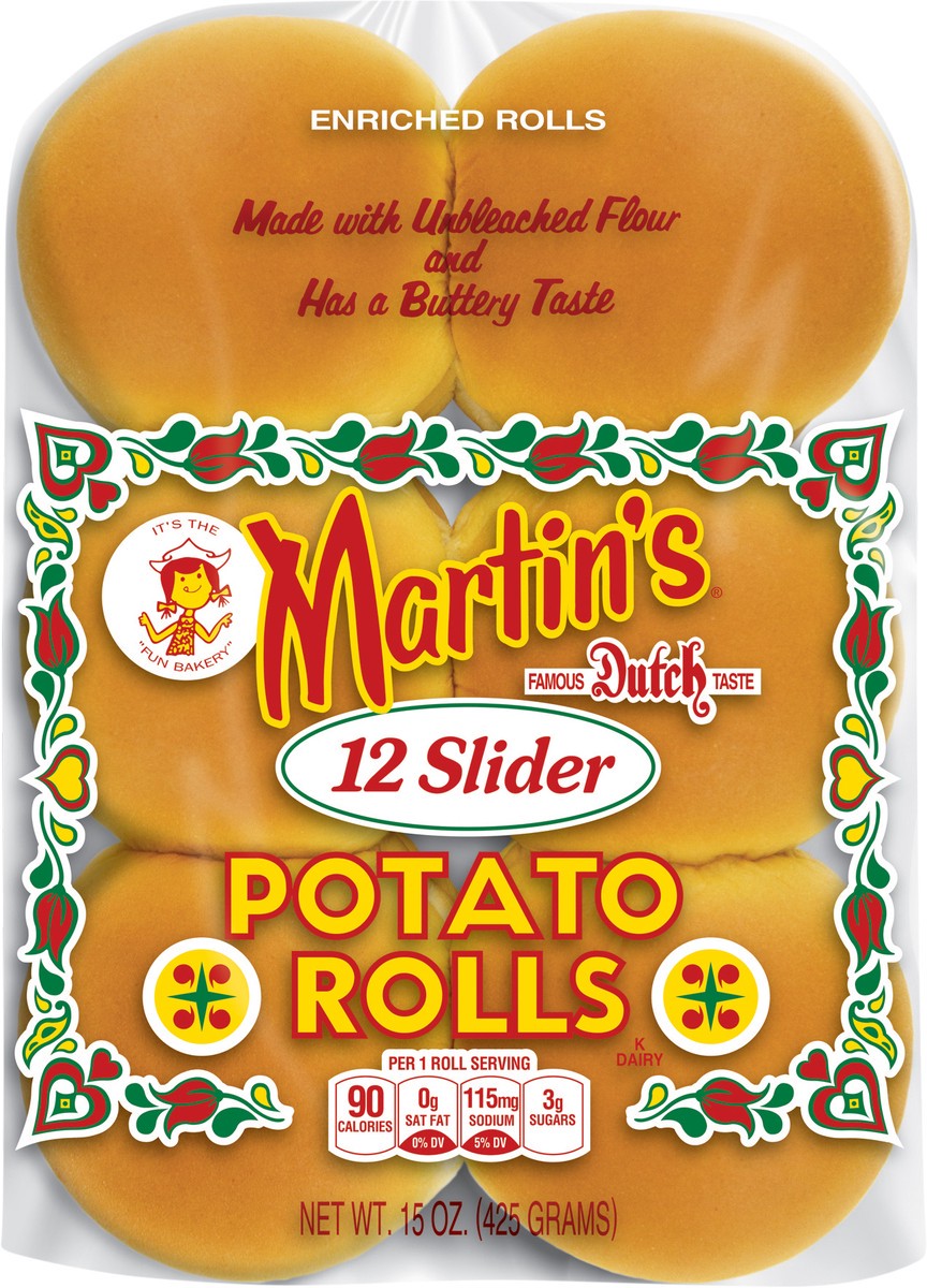 slide 9 of 9, Martin's Slider Potato Rolls, 12 ct