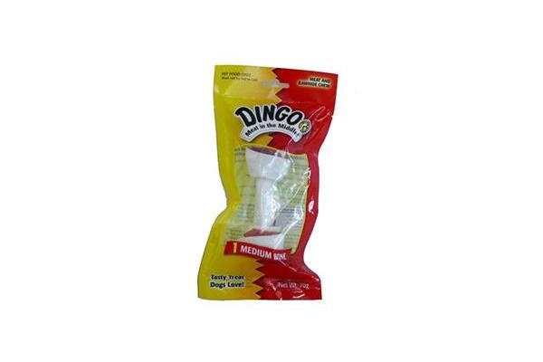 slide 1 of 1, Dingo Medium Rawhide Bone, 2.5 oz