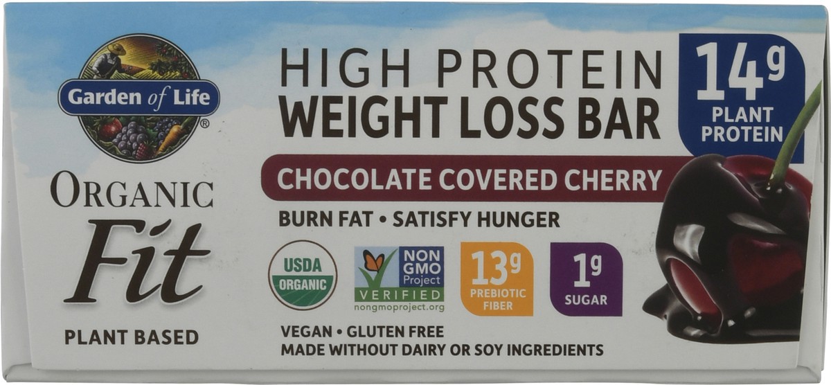slide 4 of 13, Garden of Life Organic Fit High Protein 12 Pack Chocolate Covered Cherry Weight Loss Bar 12 ea, 12 ct