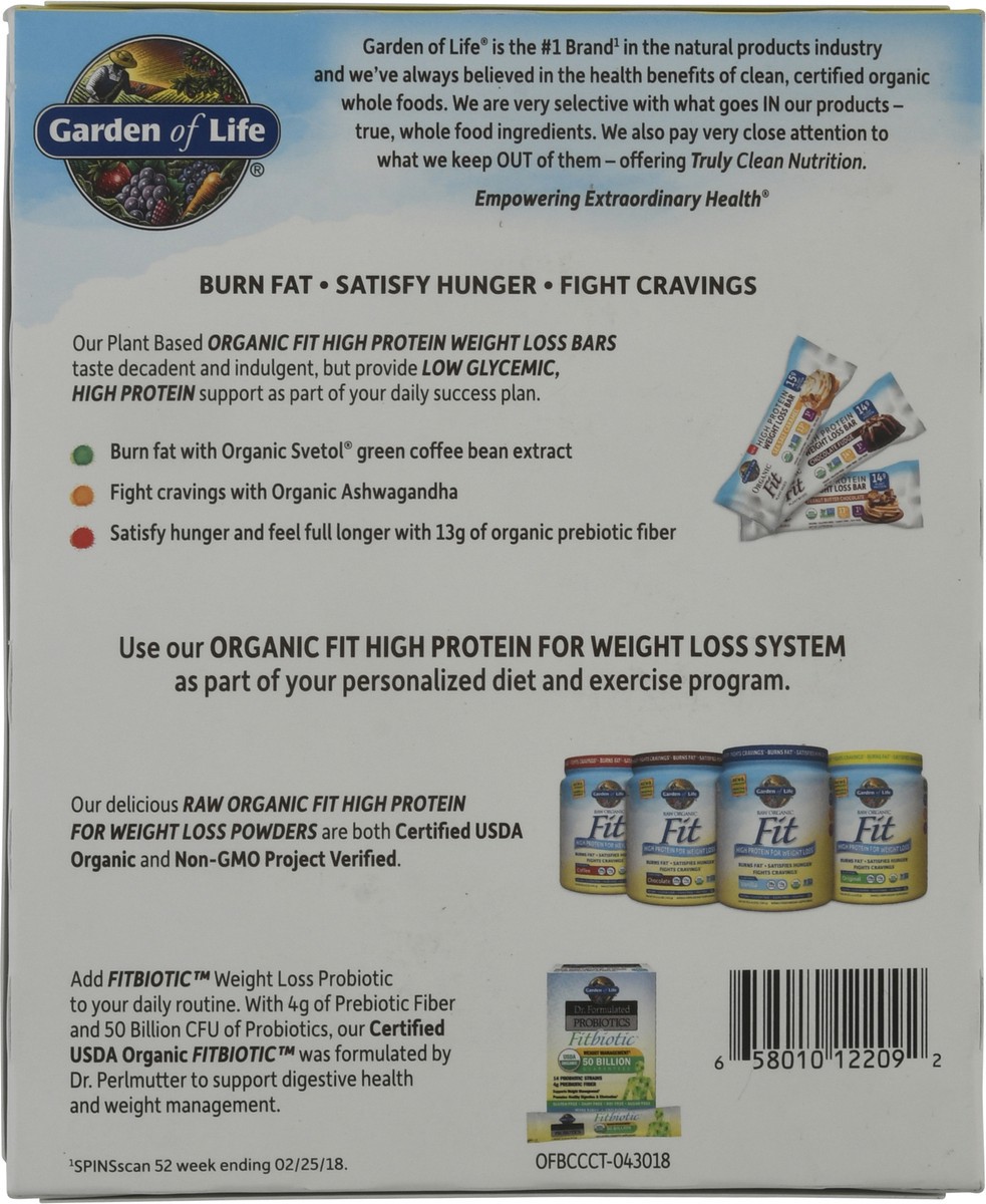 slide 9 of 13, Garden of Life Organic Fit High Protein 12 Pack Chocolate Covered Cherry Weight Loss Bar 12 ea, 12 ct