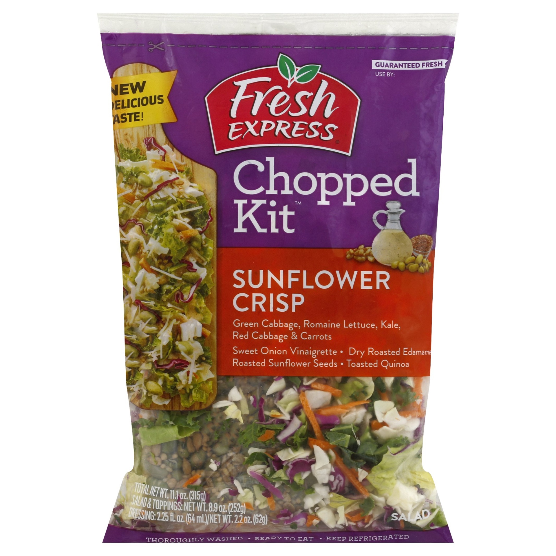 slide 1 of 2, Fresh Express Sunflower Crisp Chopped Salad Kit, 11.1 oz