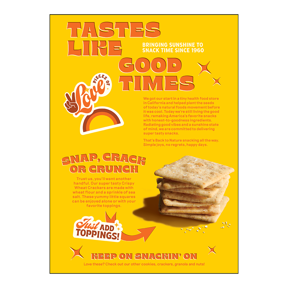 slide 2 of 4, Back to Nature Crispy Wheat Crackers, 6.5 oz