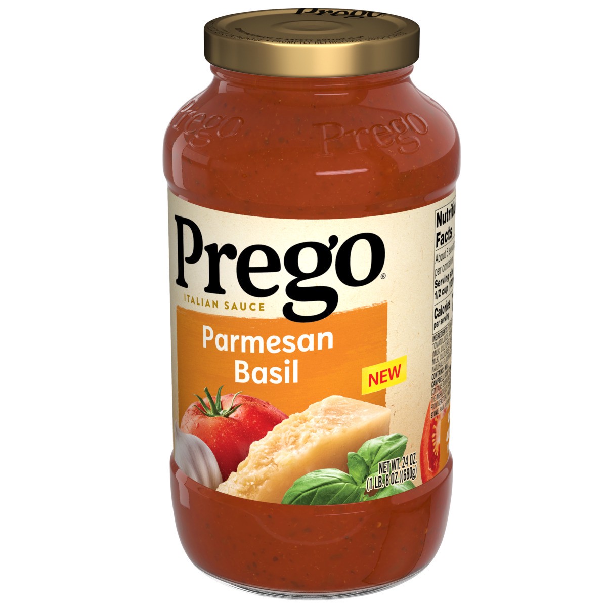 slide 7 of 11, Prego Parmesan Basil Pasta Sauce, 24 oz Jar, 24 oz