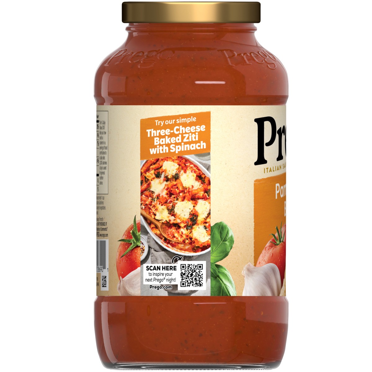 slide 9 of 11, Prego Parmesan Basil Pasta Sauce, 24 oz Jar, 24 oz