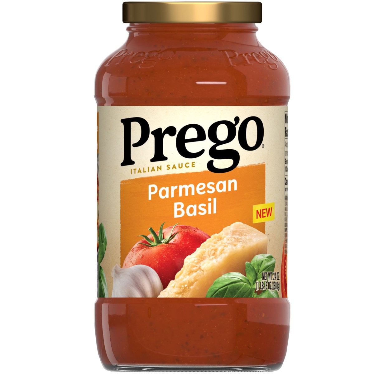 slide 5 of 11, Prego Parmesan Basil Pasta Sauce, 24 oz Jar, 24 oz