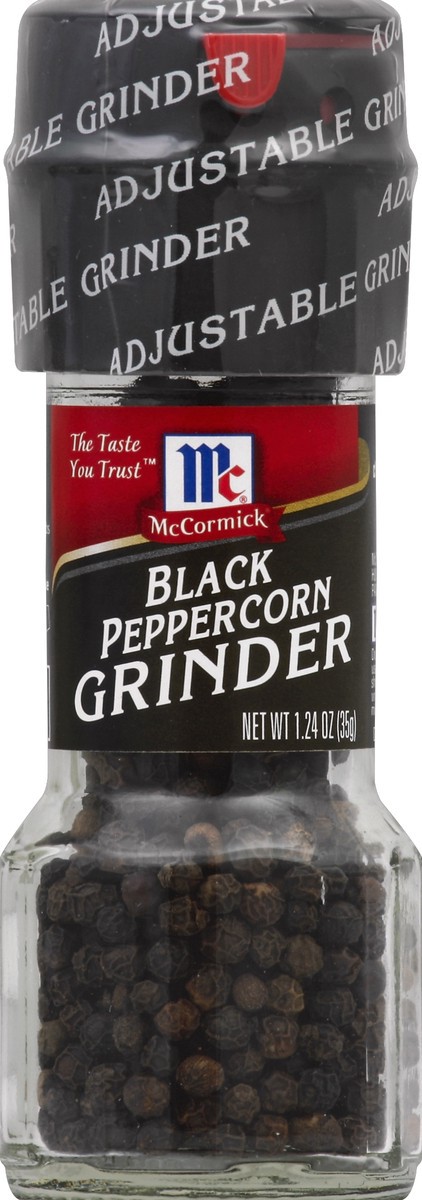 slide 2 of 3, McCormick Black Peppercorn Grinder, 1.24 oz