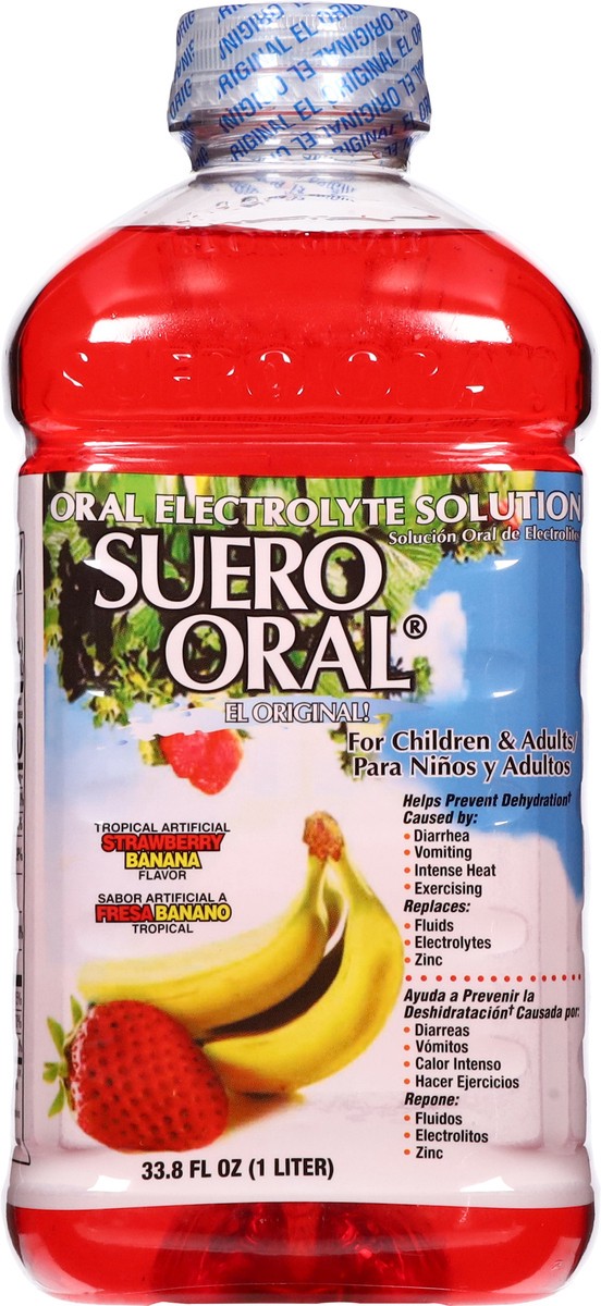 slide 6 of 13, Suero Oral Strawberry Banana Flavor Oral Electrolyte Solution 33.8 fl oz, 33.8 fl oz