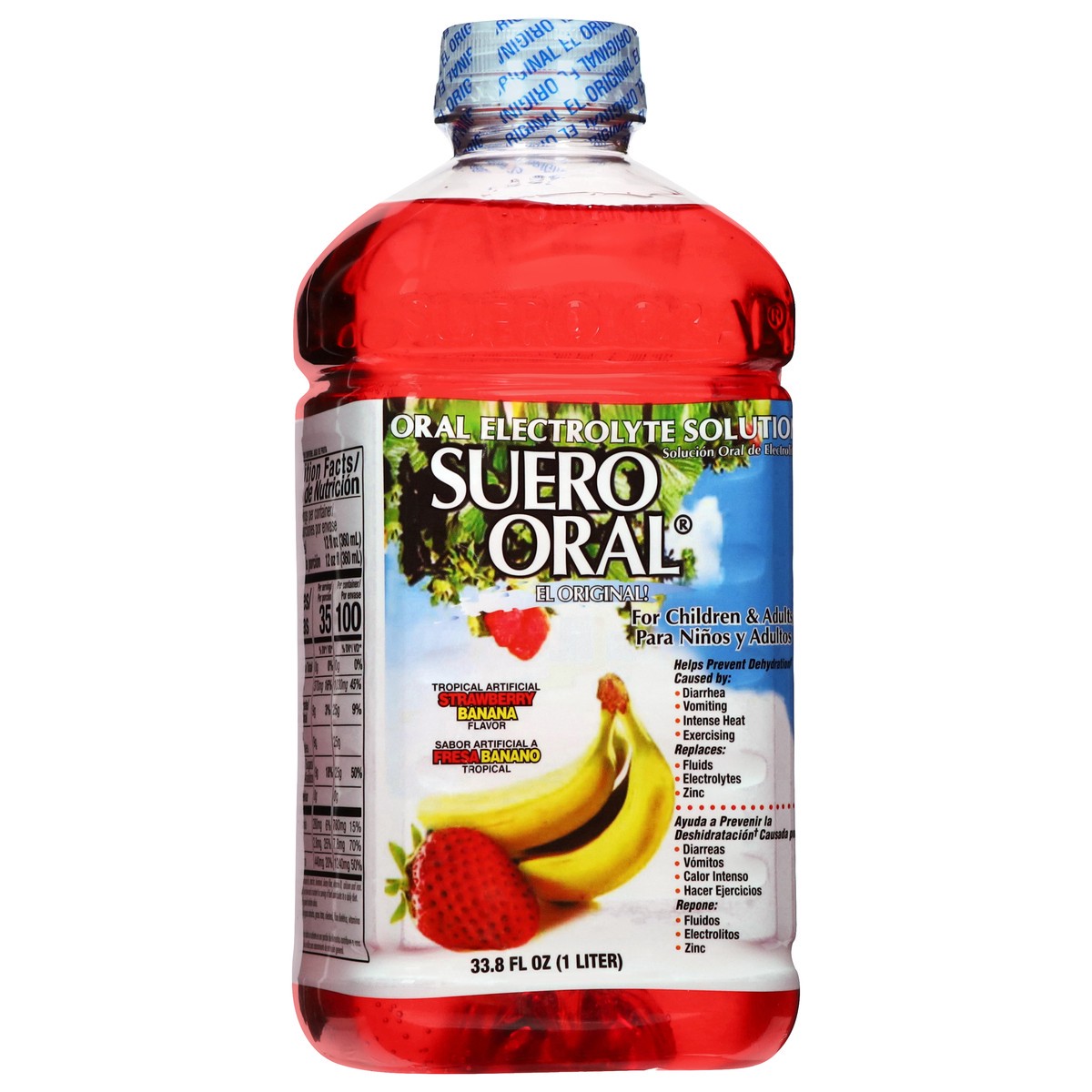 slide 11 of 13, Suero Oral Strawberry Banana Flavor Oral Electrolyte Solution 33.8 fl oz, 33.8 fl oz