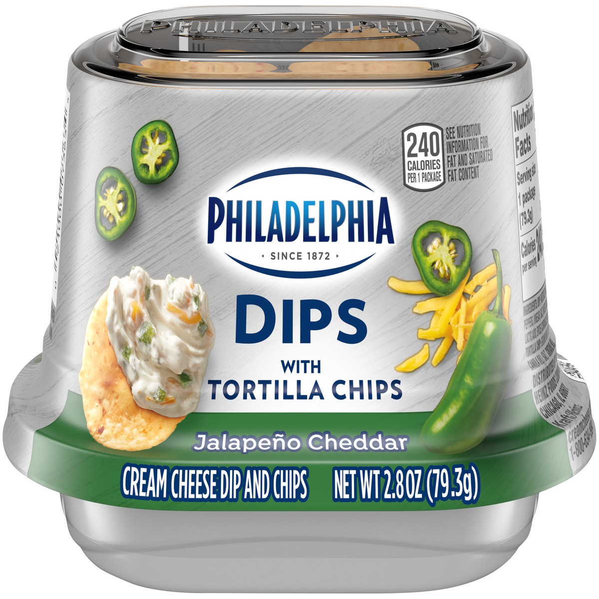 slide 1 of 10, Philadelphia Jalapeno Cheddr Dip, 2.8 oz