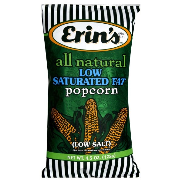 slide 1 of 1, Erin's All Natural Popcorn Low Saturated Fat, 4.5 oz