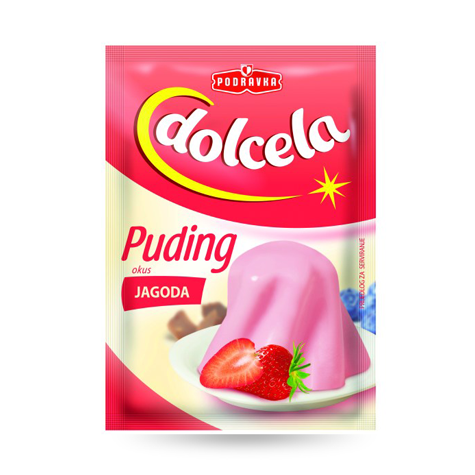 slide 1 of 1, Podravka Pudding Strawberry, 40 gram