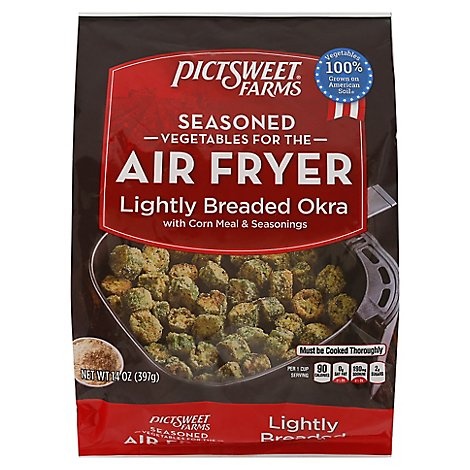 slide 1 of 1, PictSweet Farms Air Fryer Lightly Breaded Okra Seasoned Vegetables - 14 Oz, 14 oz