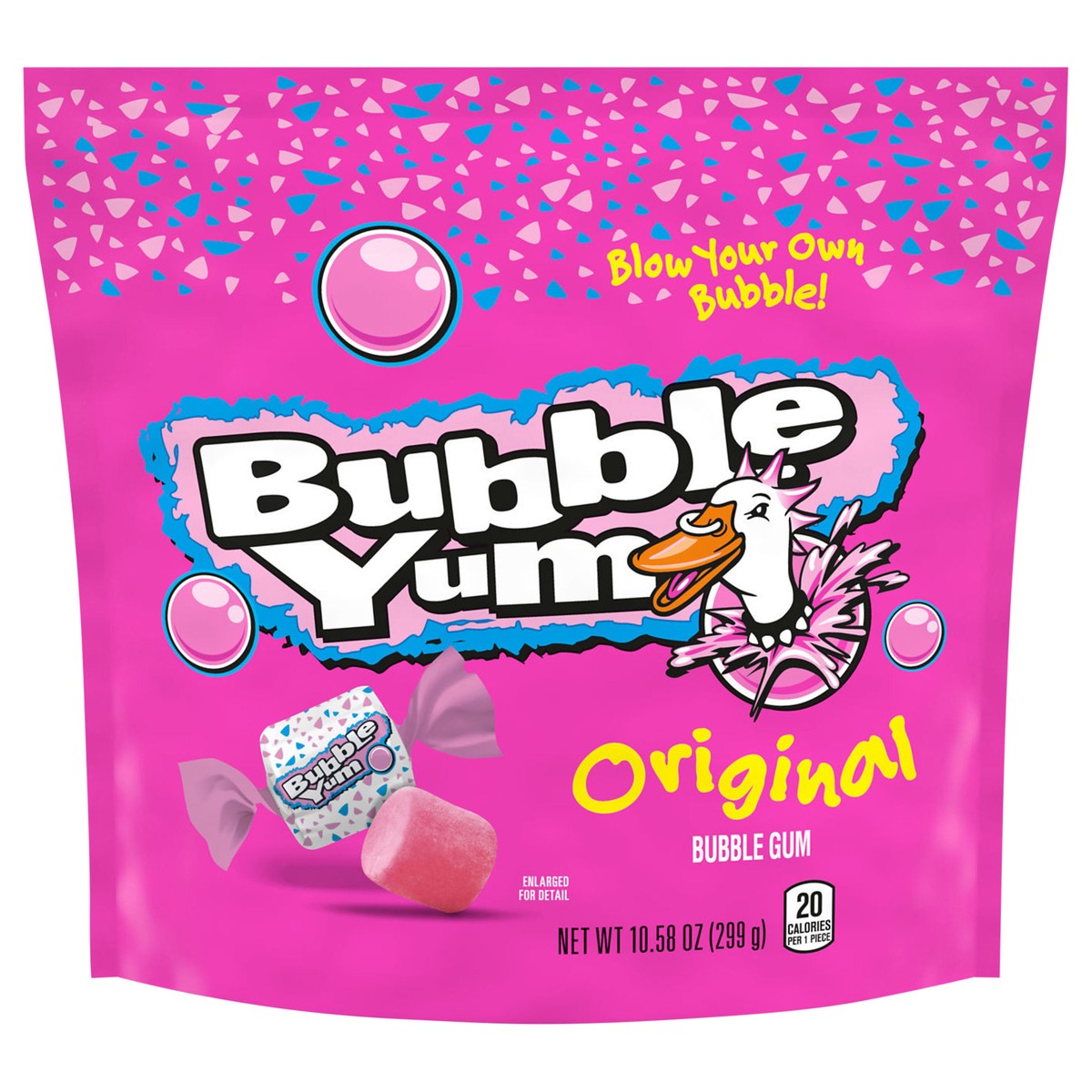 slide 2 of 2, BUBBLE YUM Original Flavored Chewy, Bubble Gum Bag, 10.82 oz, 10.58 oz