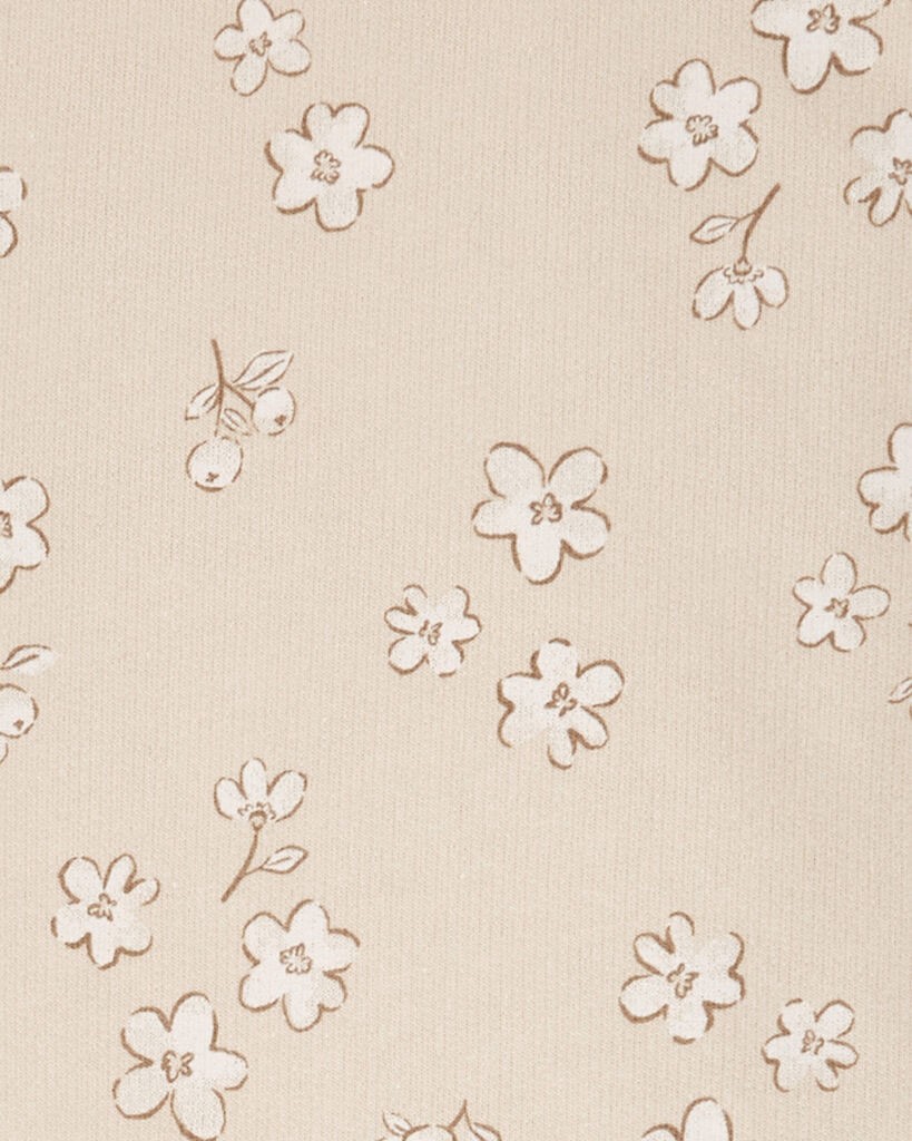 slide 2 of 2, Carter's Toddler 2-Piece Floral Pullover & Stretch Legging Set Tan 5T, 1 ct